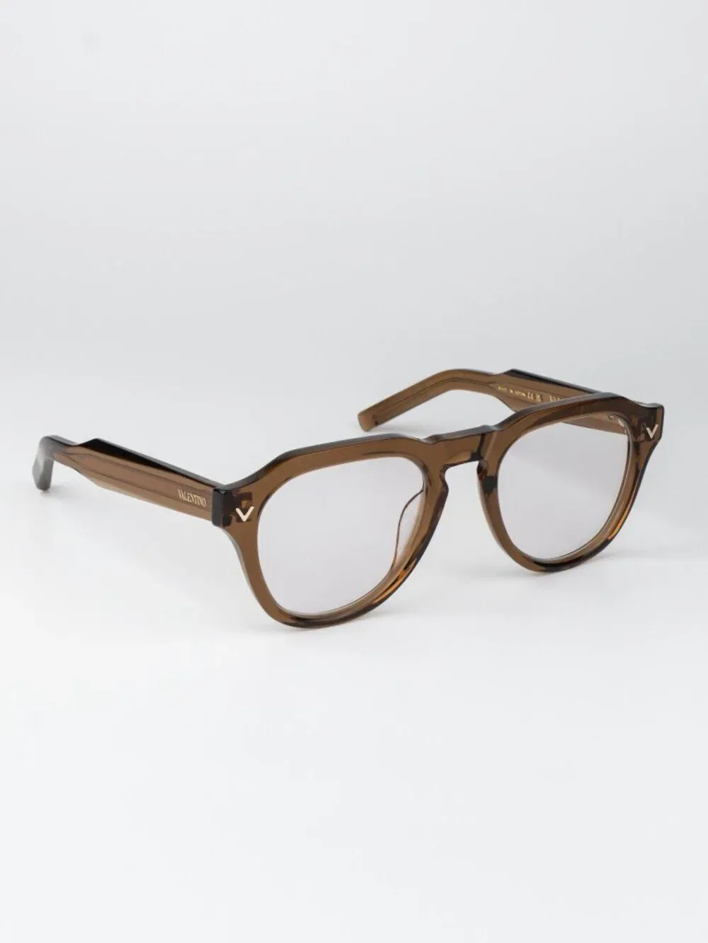 Valentino Women Eyeglasses Transparent Brown Pilot V-TALE II VLX-139 C